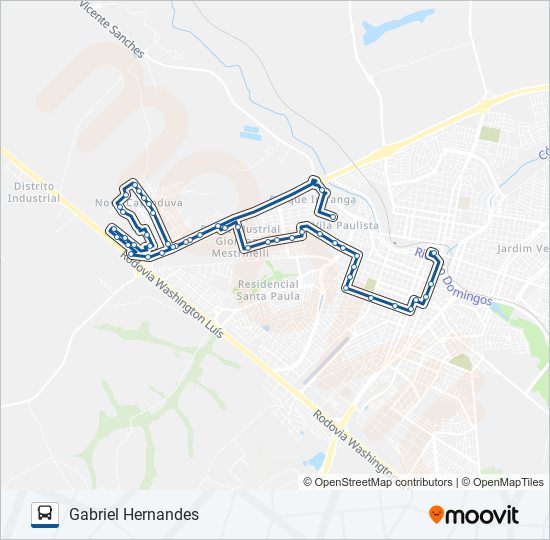 Mapa de GABRIEL HERNANDES de autobús
