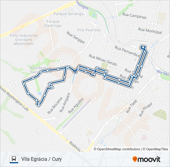 Mapa da linha ENGRÁCIA de ônibus