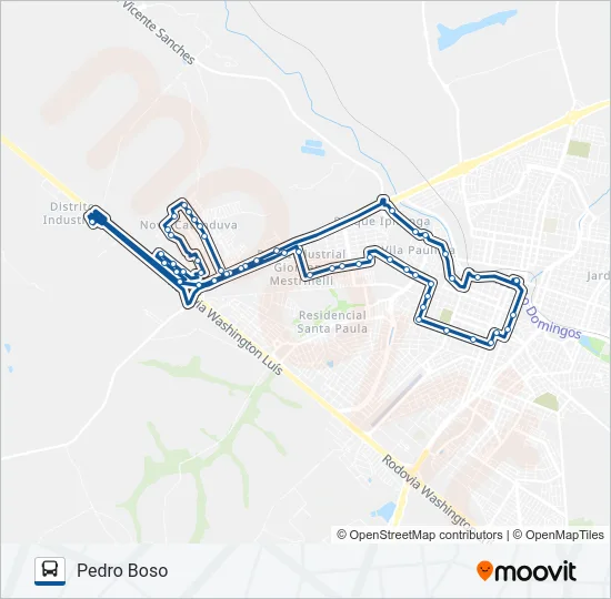 PEDRO BOSO Bus Line Map