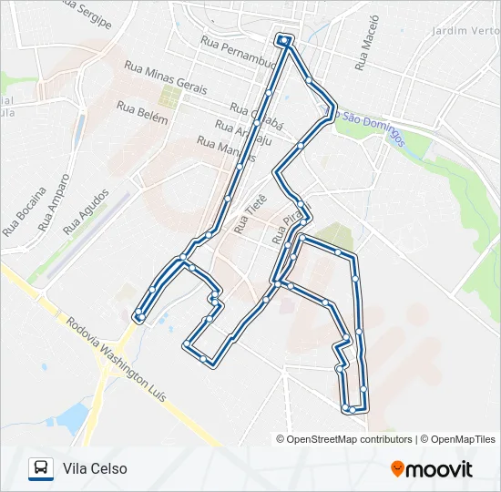 VILA CELSO Bus Line Map