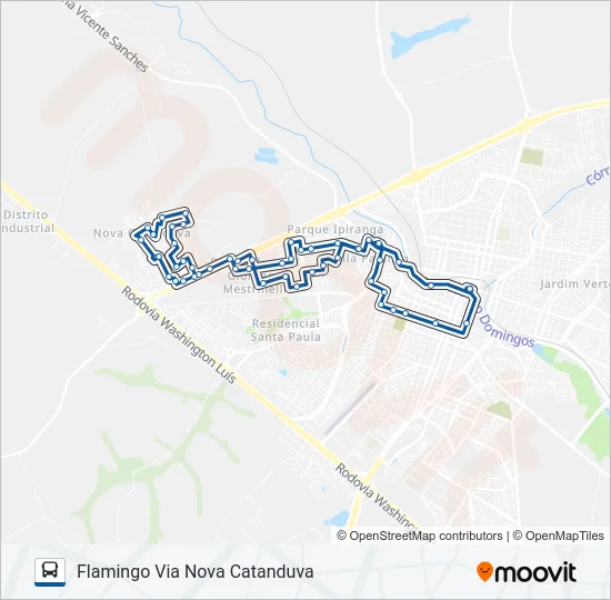 Mapa de FLAMINGO de autobús