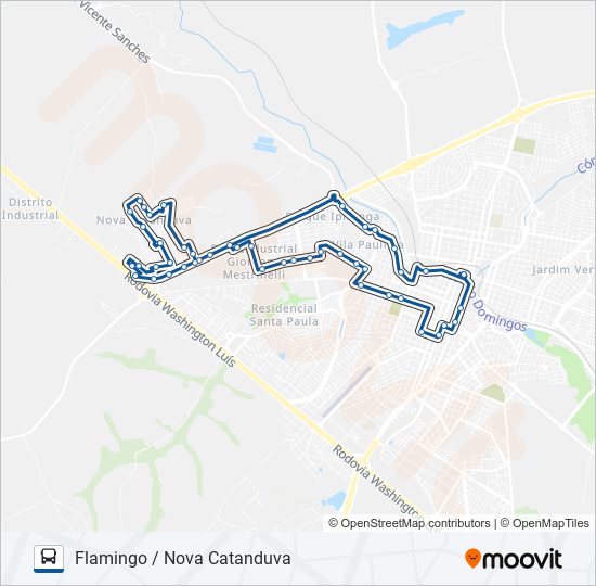 Mapa de FLAMINGO / NOVA CATANDUVA de autobús