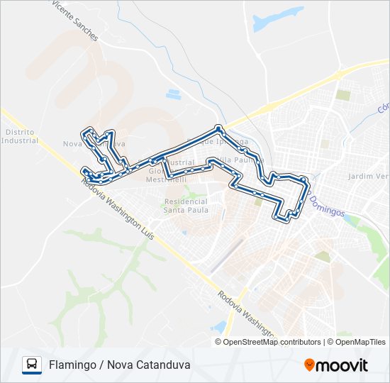 FLAMINGO / NOVA CATANDUVA bus Line Map