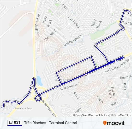 031 Bus Line Map
