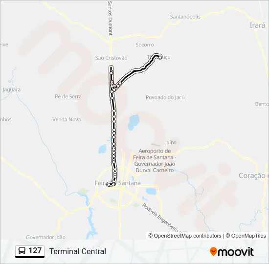 127 Bus Line Map