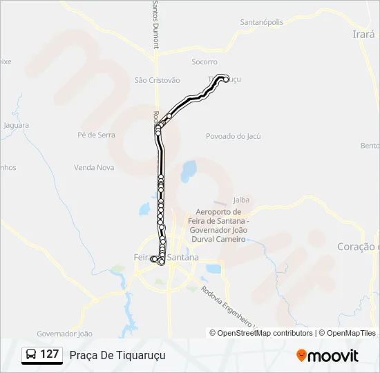 127 Bus Line Map