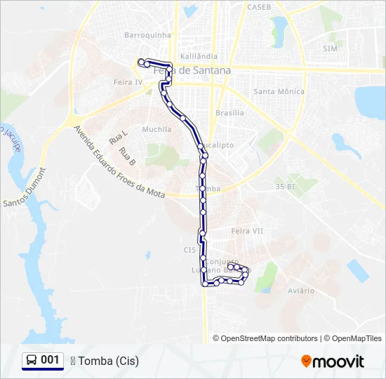 001 Bus Line Map