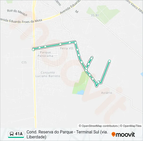 41A Bus Line Map