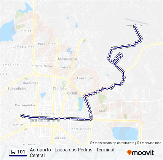 101 Bus Line Map