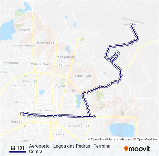 101 Bus Line Map