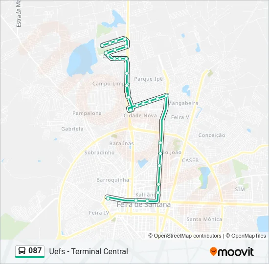 087 Bus Line Map