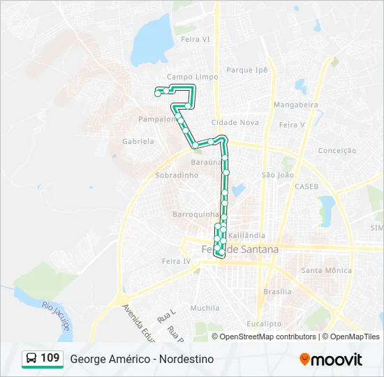 109 Bus Line Map