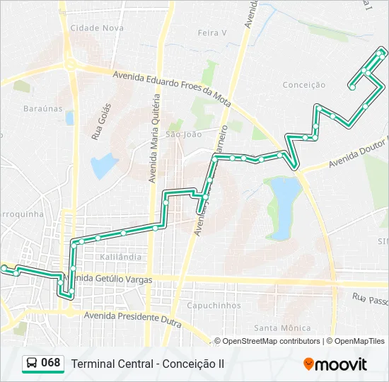 068 Bus Line Map