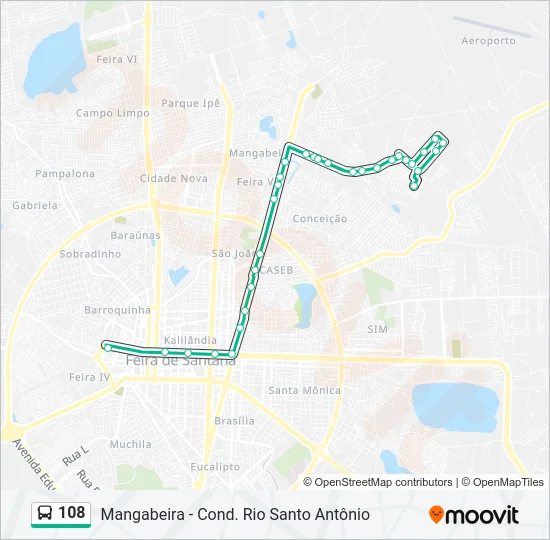 108 Bus Line Map