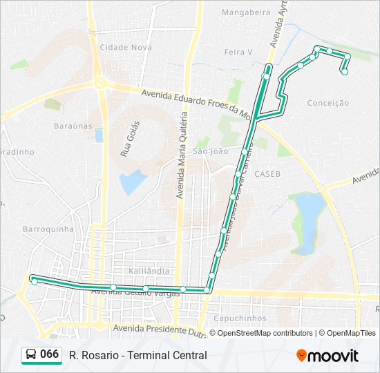 066 bus Line Map