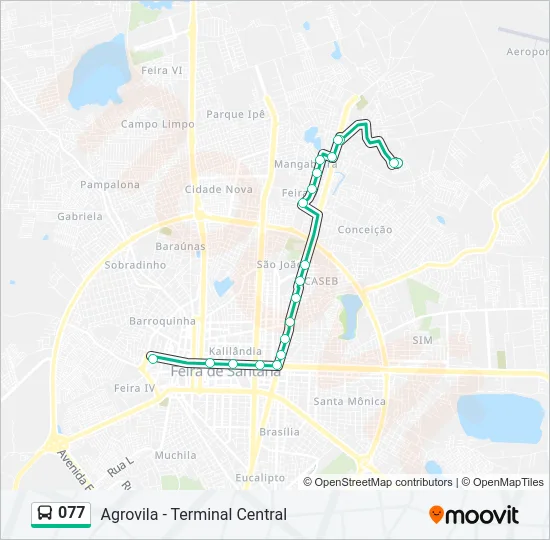 077 Bus Line Map