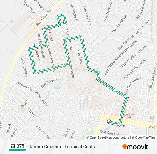 075 Bus Line Map