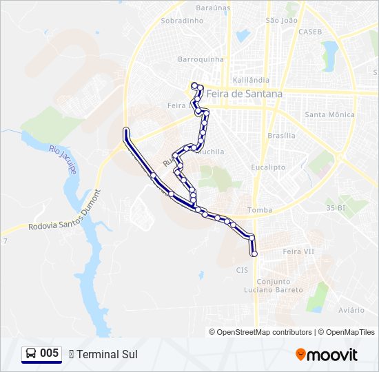 005 bus Line Map