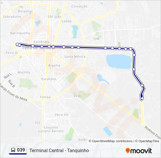 039 Bus Line Map