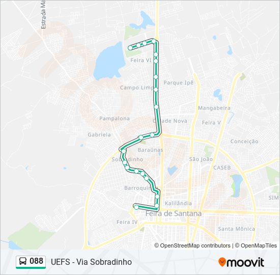 088 bus Line Map