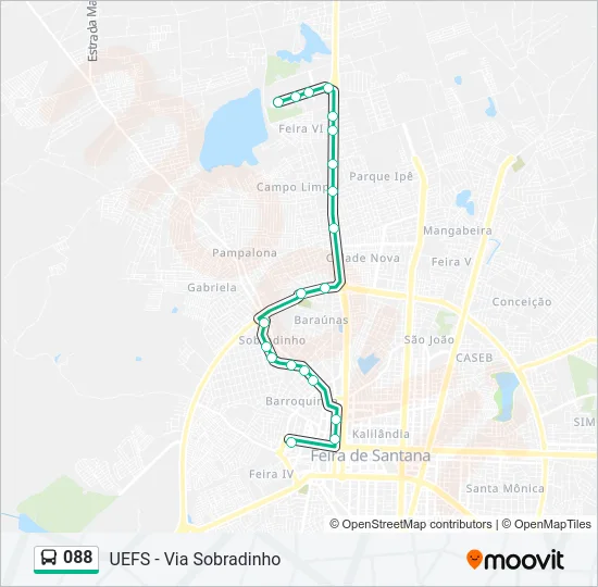 088 Bus Line Map