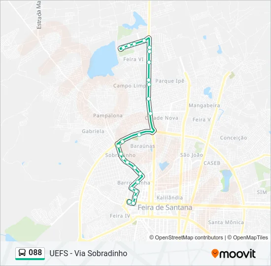 088 Bus Line Map
