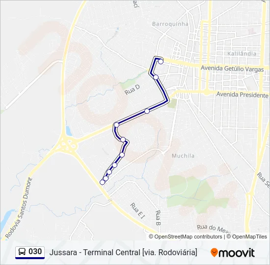 030 Bus Line Map