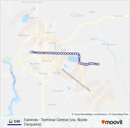 040 Bus Line Map