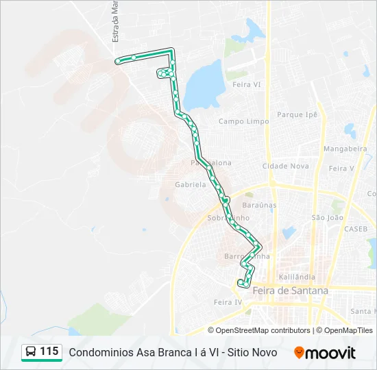 115 Bus Line Map