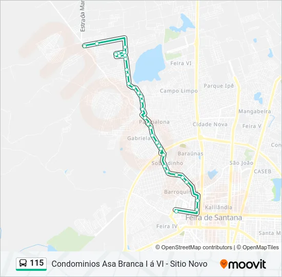 115 Bus Line Map