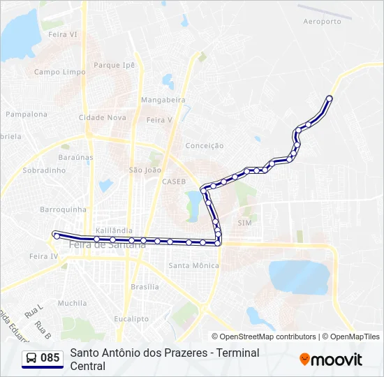 085 Bus Line Map