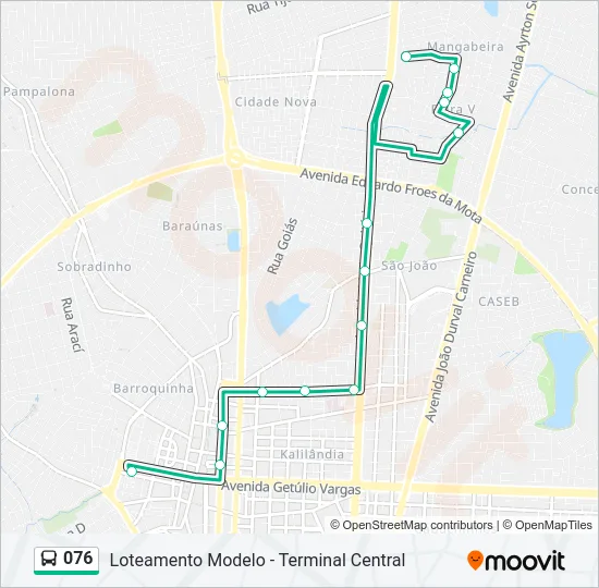 076 Bus Line Map