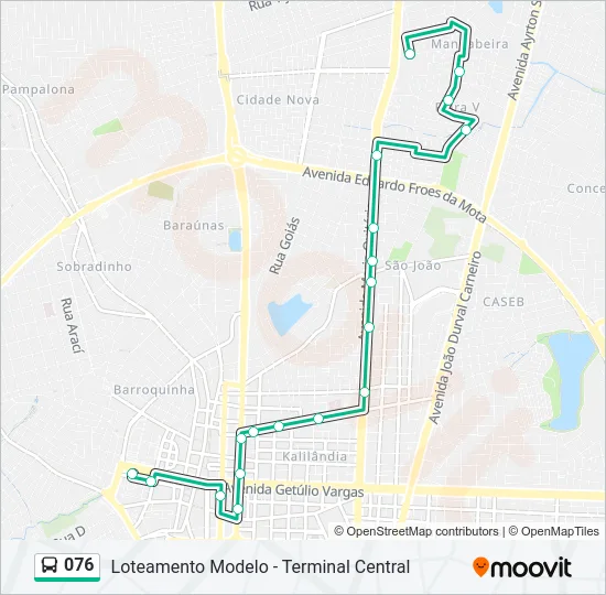076 Bus Line Map