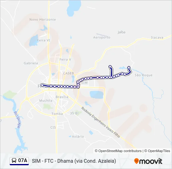 07A Bus Line Map