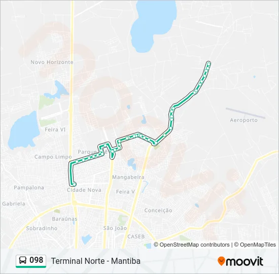 098 Bus Line Map