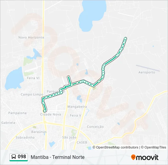 098 Bus Line Map