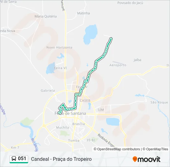 051 Bus Line Map