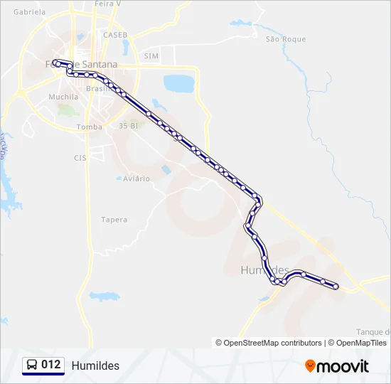 012 Bus Line Map
