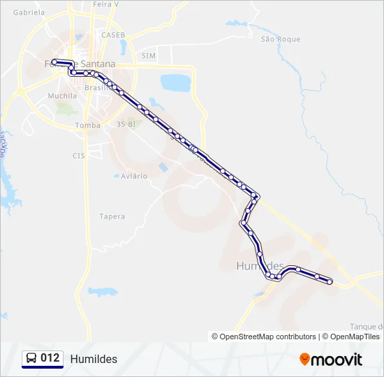 012 Bus Line Map
