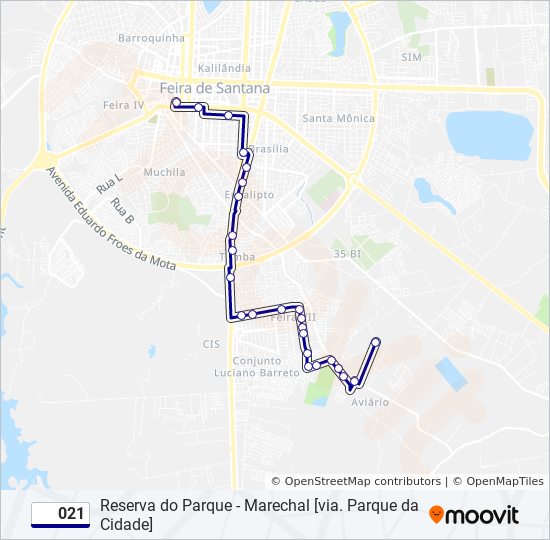 Rota da linha r20: horários, paradas e mapas - Centro (Atualizado)