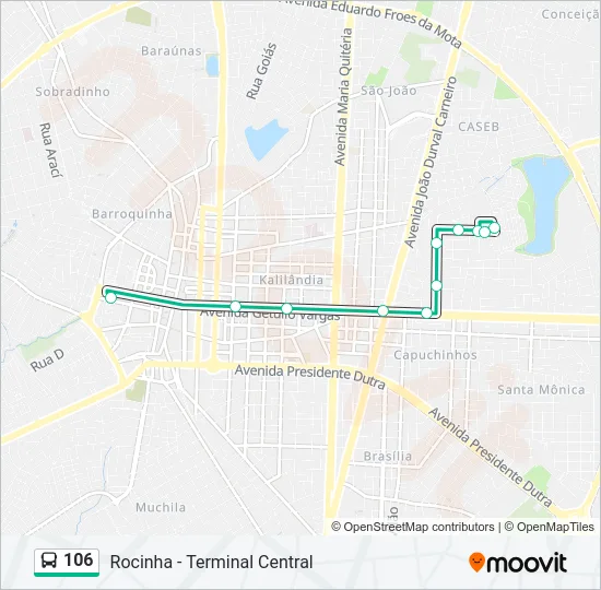 106 Bus Line Map