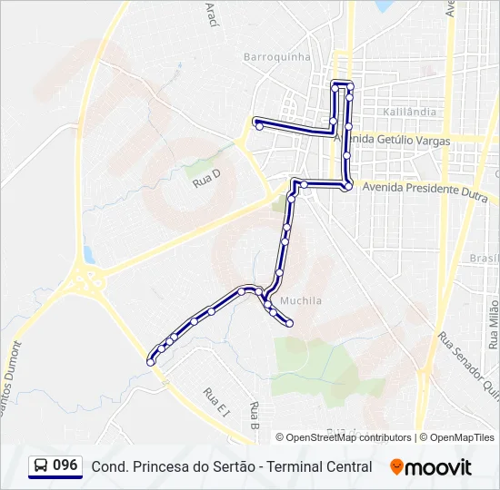 096 Bus Line Map