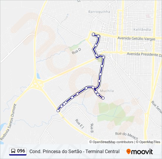 096 bus Line Map