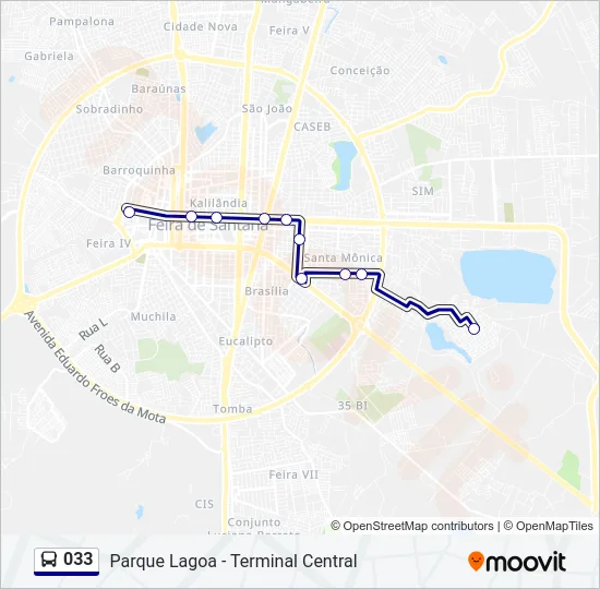 033 Bus Line Map