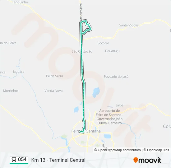 054 Bus Line Map