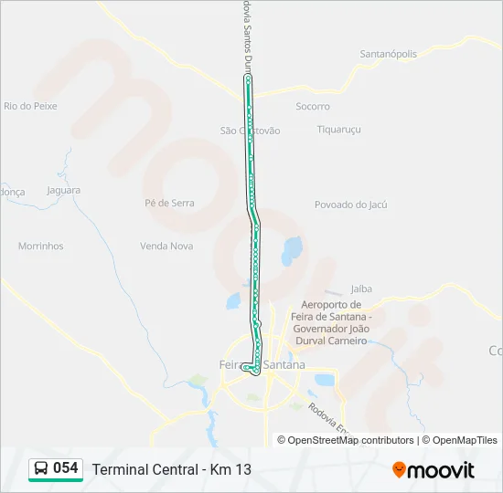 054 Bus Line Map