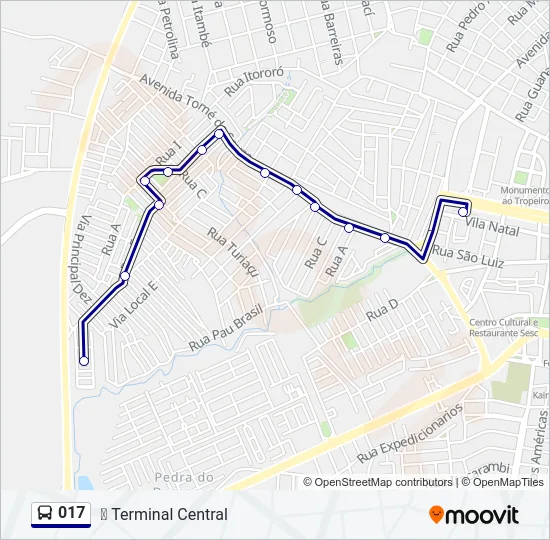 017 Bus Line Map