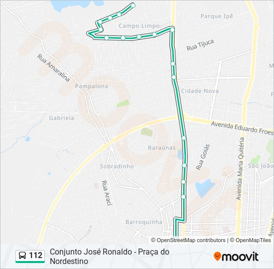 112 bus Line Map