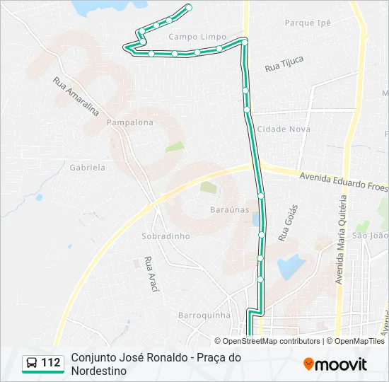 112 Bus Line Map