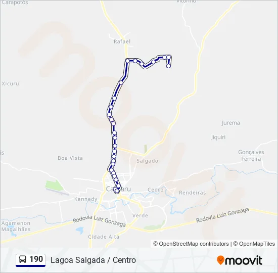 190  Line Map